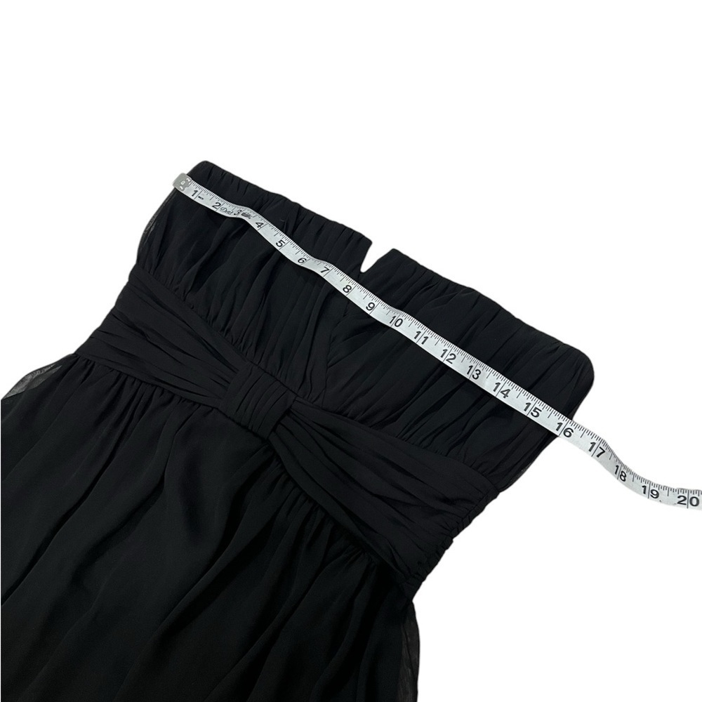 White House White Market black strapless layered cocktail dress size 4 - Picture 5 of 9
